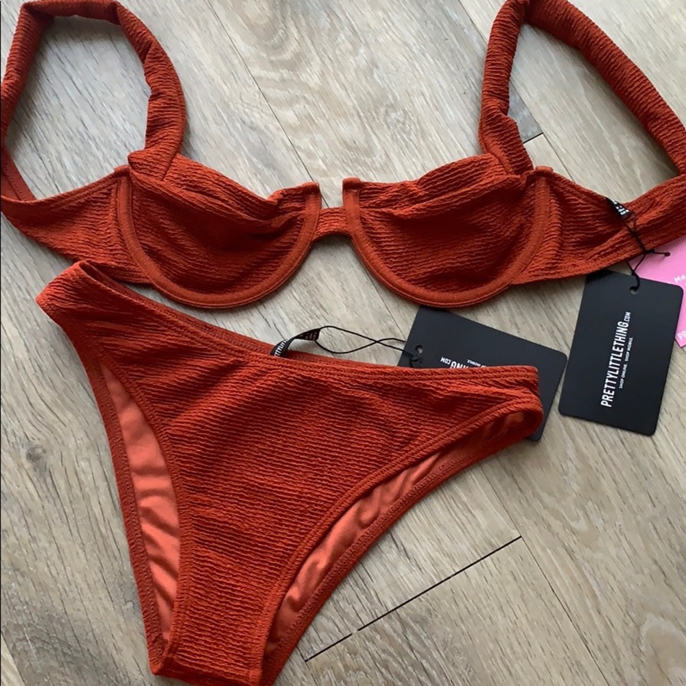 Rust two piece bikini bathing suit NWT